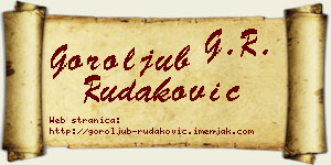 Goroljub Rudaković vizit kartica